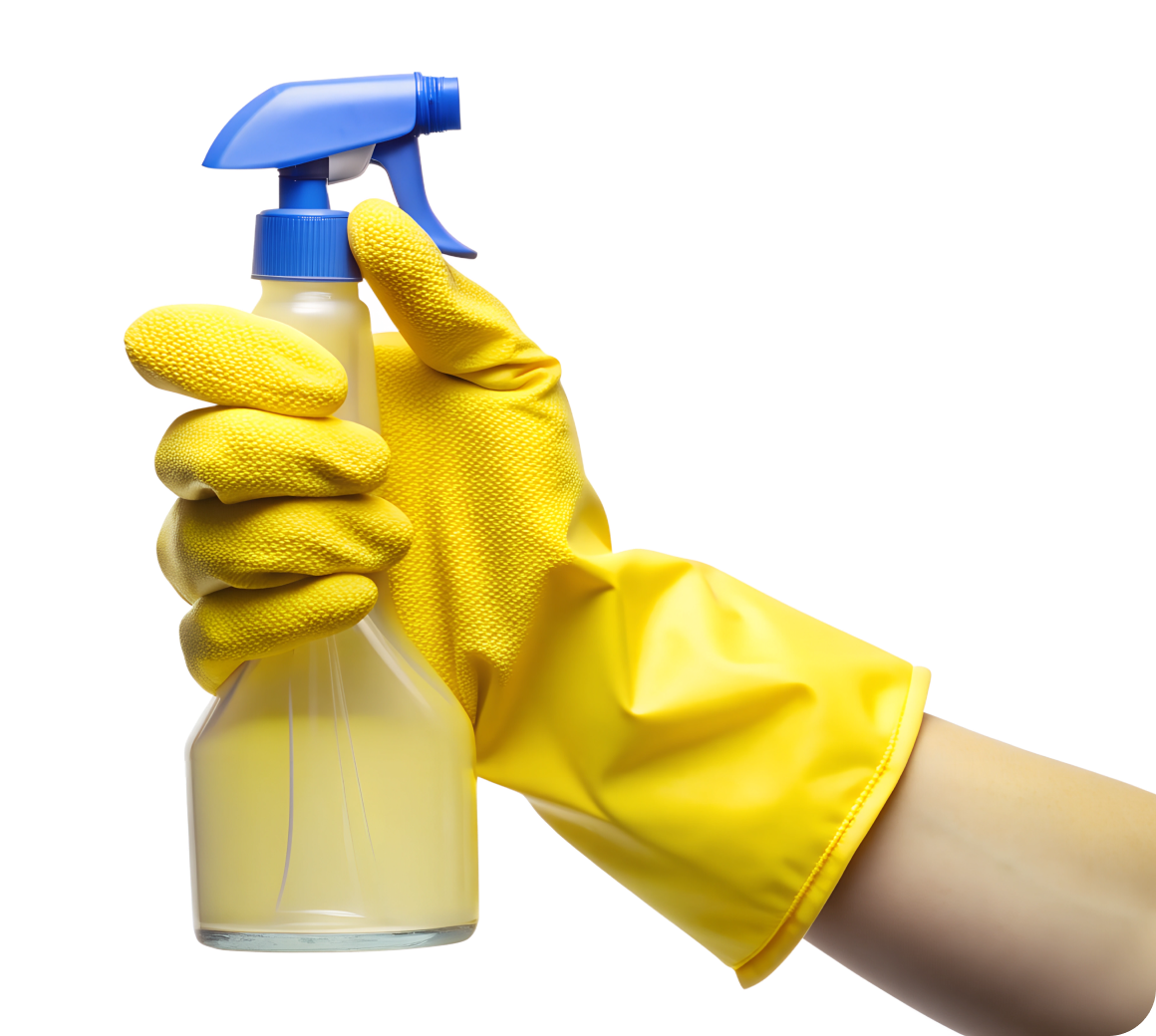 Hand of a cleaner decoration image